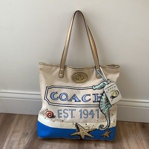 Coach Pierre Le Tan Seahorse Sequin Tote Bag